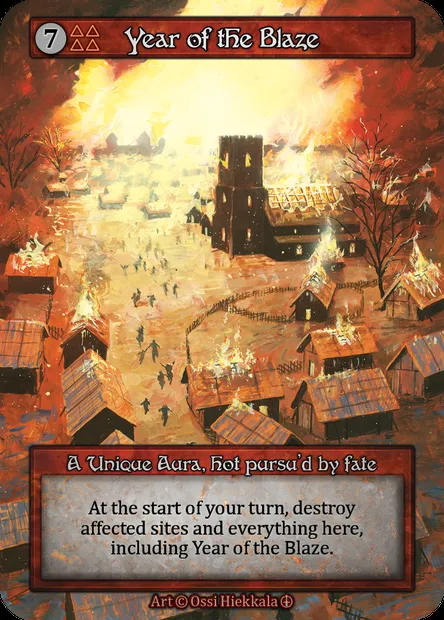 Year of the Blaze, Sorcery card ATH 161 — Arthurian Legends set