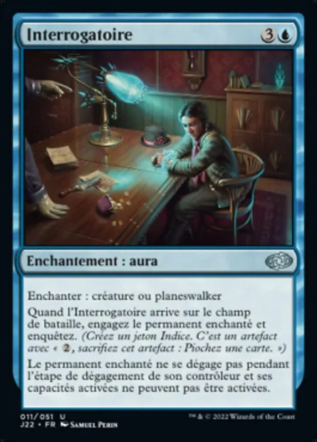 Interrogatoire, carte Magic J22 11 — extension Jumpstart 2022