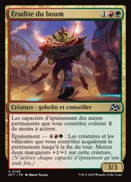 Érudite du boum, carte Magic DFT 189 — extension Aetherdrift