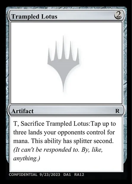Trampled Lotus, carte Magic UNK RA12b — extension Unknown Event