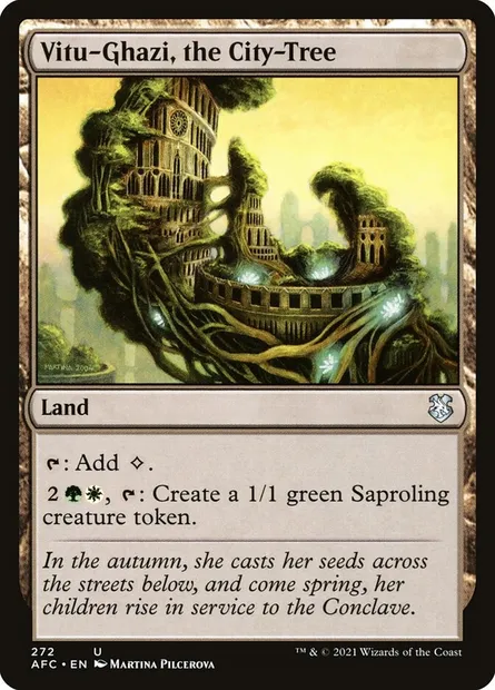 Vitu-Ghazi, the City-Tree, Magic card AFC 272 — Forgotten Realms Commander set