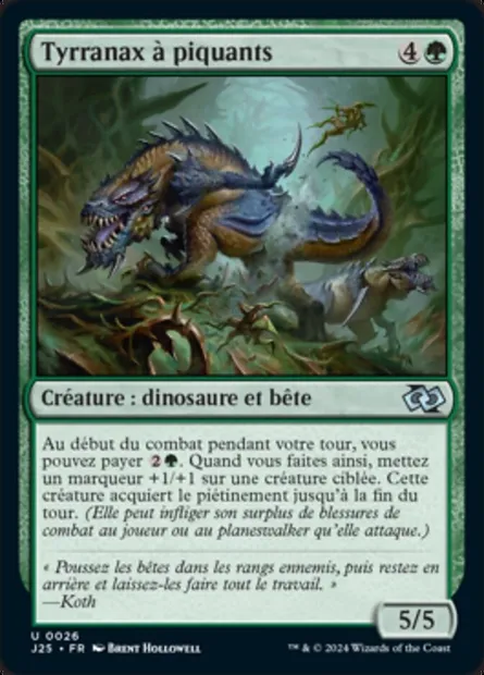 Tyrranax à piquants, carte Magic J25 26 — extension Foundations Jumpstart