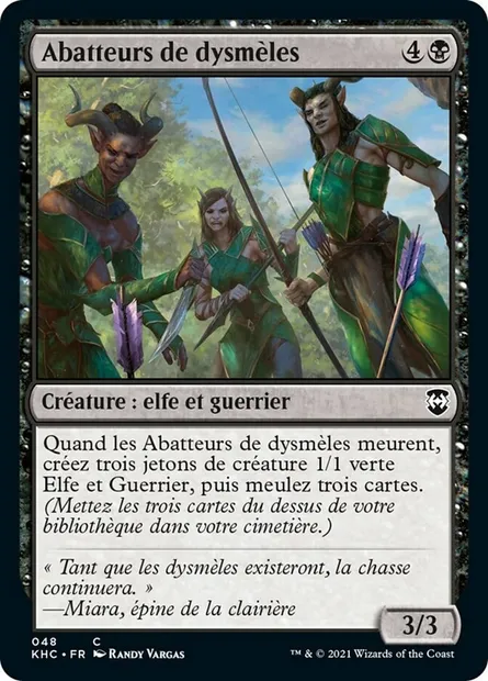 Abatteurs de dysmèles, carte Magic KHC 48 — extension Kaldheim Commander