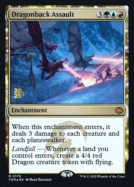 Assaut des chevauche-dragons, carte Magic PTDM 179s — extension Tarkir: Dragonstorm Promos