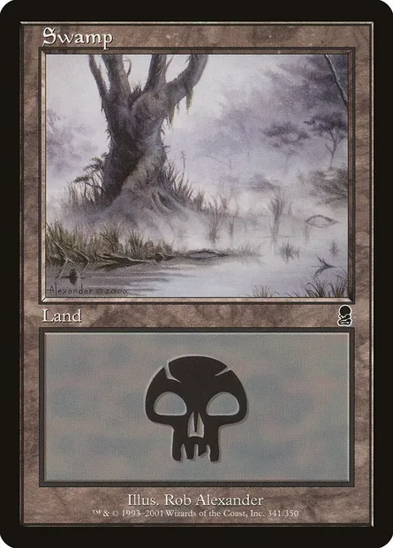 Swamp, Magic card ODY 341 — Odyssey set