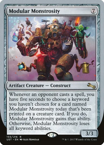 Modular Monstrosity, carte Magic UST 155 — extension Unstable