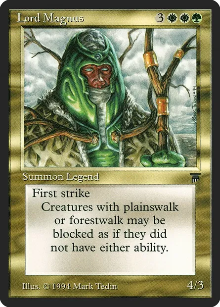 Lord Magnus, carte Magic LEG 243 — extension Legends