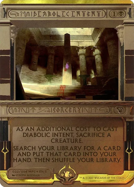 Diabolic Intent, Magic card MP2 22 — Amonkhet Invocations set