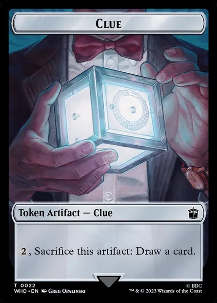 Clue, carte Magic TWHO 22 — extension Doctor Who Tokens