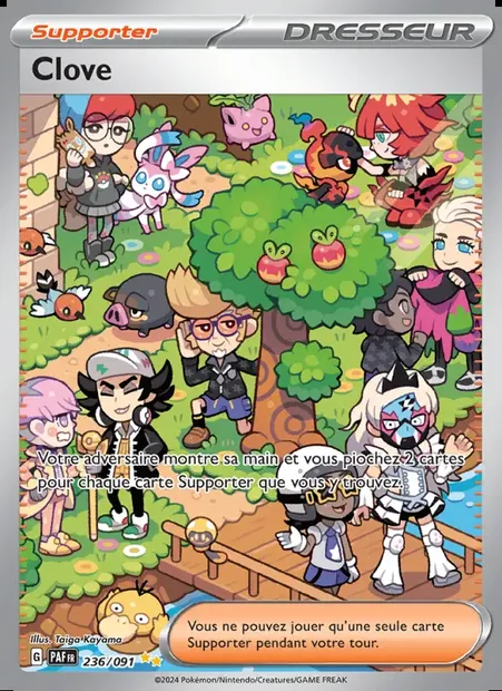 Clove, carte Pokémon PAF 236 — extension Destinées de Paldea