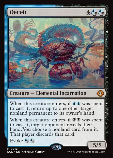 Deceit, Magic card PECL 212p — Lorwyn Eclipsed Promos set