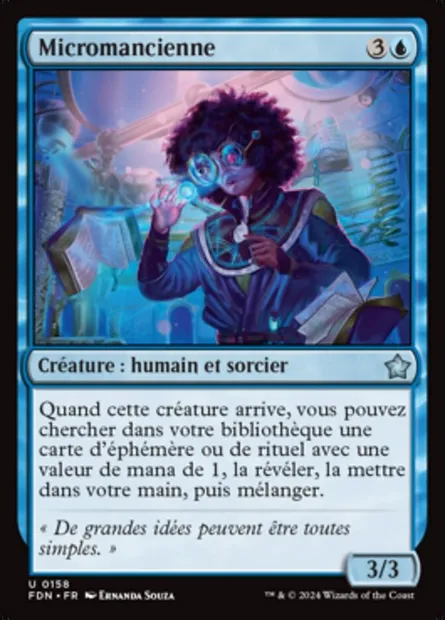 Micromancienne, carte Magic FDN 158 — extension Foundations