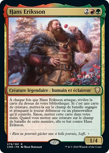 Hans Eriksson, carte Magic CMR 279 — extension Commander Legends