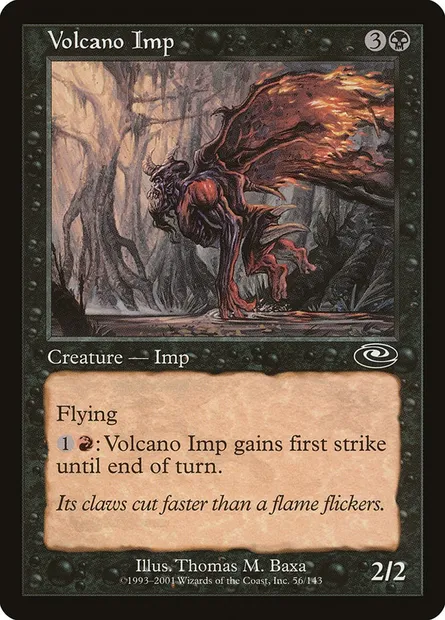 Volcano Imp, Magic card PLS 56 — Planeshift set