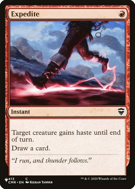Expedite, Magic card PLST CMR-413 — The List set