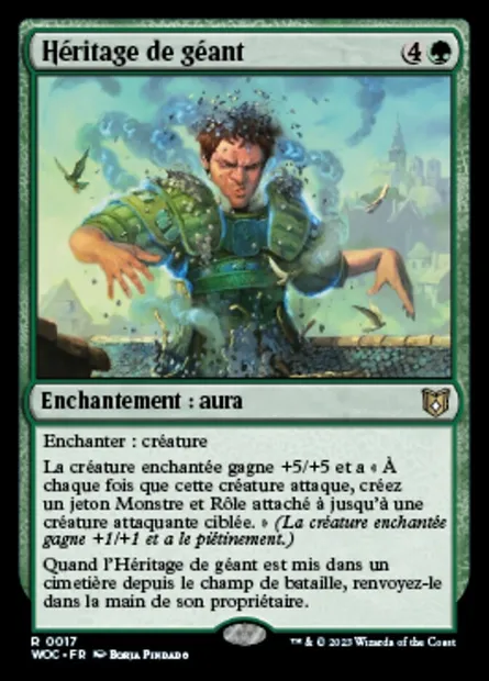 Héritage de géant, carte Magic WOC 17 — extension Wilds of Eldraine Commander