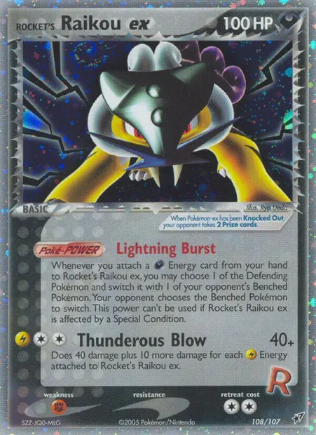 Rocket's Raikou ex, Pokémon card DX 108 — Deoxys set