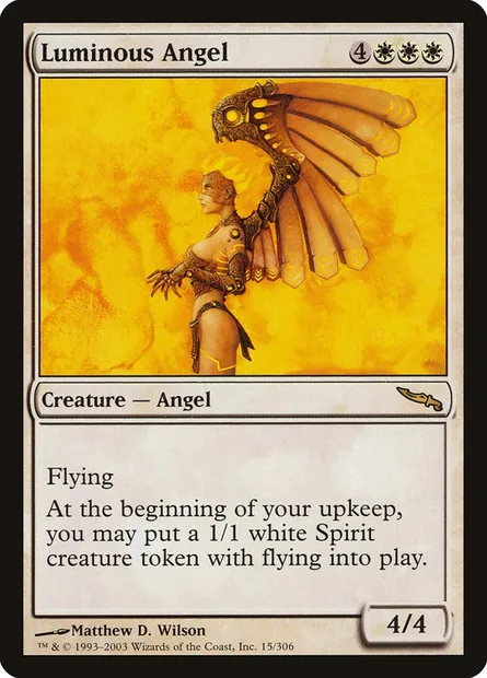 Luminous Angel, Magic card MRD 15 — Mirrodin set