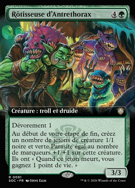 Rôtisseuse d'Antrethorax, carte Magic SOC 91 — extension Secrets of Strixhaven Commander