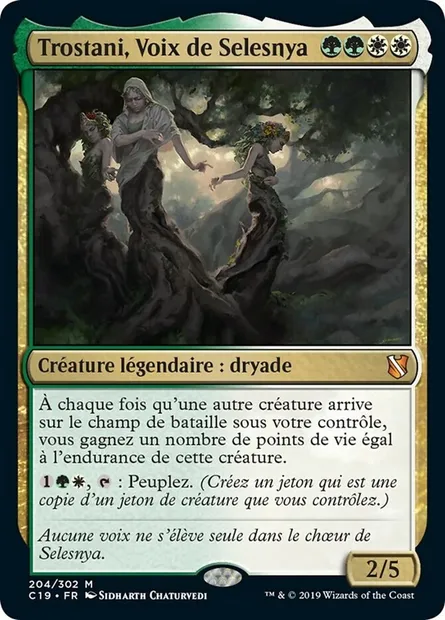 Trostani, Voix de Selesnya, carte Magic C19 204 — extension Commander 2019
