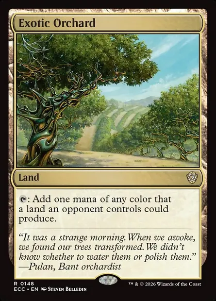 Exotic Orchard, Magic card ECC 148 — Lorwyn Eclipsed Commander set