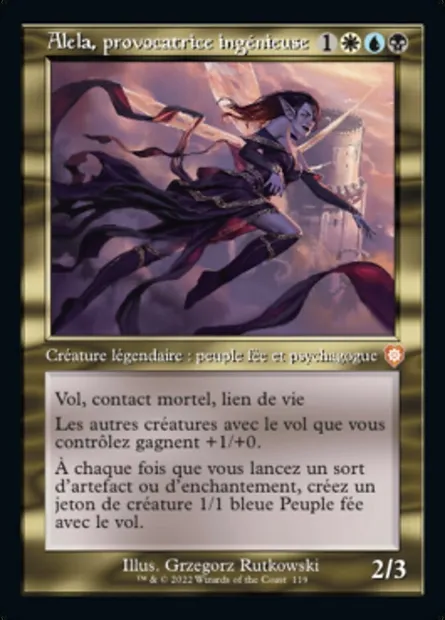 Alela, provocatrice ingénieuse, carte Magic BRC 119 — extension The Brothers' War Commander