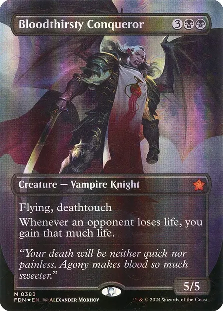Bloodthirsty Conqueror, Magic card FDN 383 — Foundations set