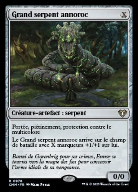 Grand serpent annoroc, carte Magic CMM 976 — extension Commander Masters