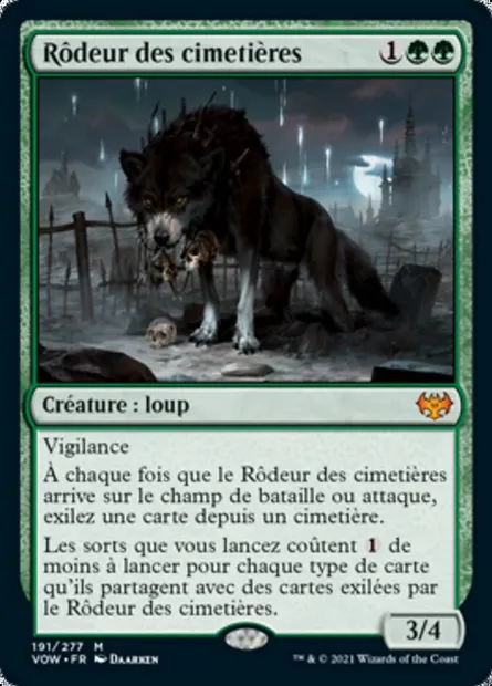 Rôdeur des cimetières, carte Magic VOW 191 — extension Innistrad : noce écarlate