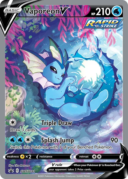 Vaporeon V, Pokémon card SWSH 181 — SWSH Black Star Promos set