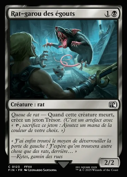 Rat-garou des égouts, carte Magic FIN 123 — extension Final Fantasy