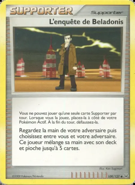 L'enquête de Beladonis, carte Pokémon PL 109 — extension Platine