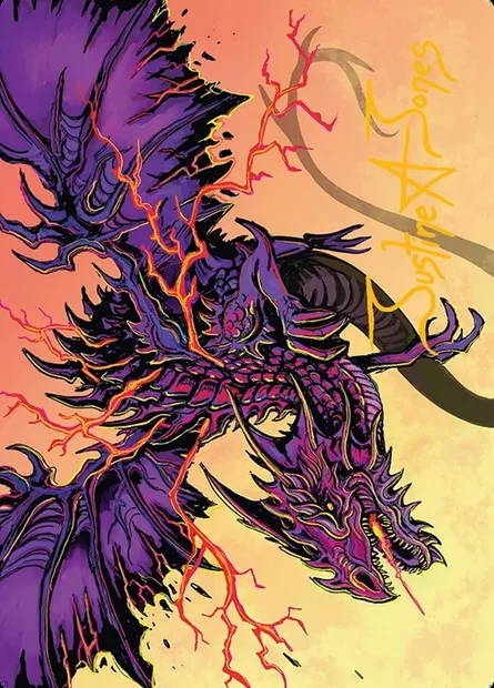 Stormshriek Feral // Stormshriek Feral, carte Magic ATDM 35 — extension Tarkir: Dragonstorm Art Series