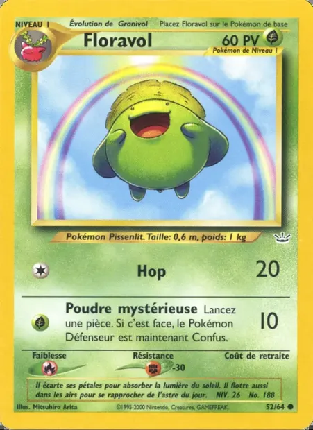 Floravol, carte Pokémon NR 52 — extension Neo Revelation