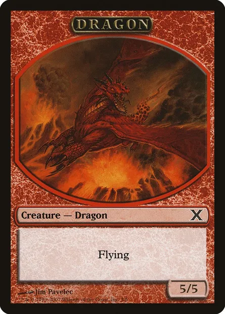 Dragon, Magic card T10E 3 — Tenth Edition Tokens set