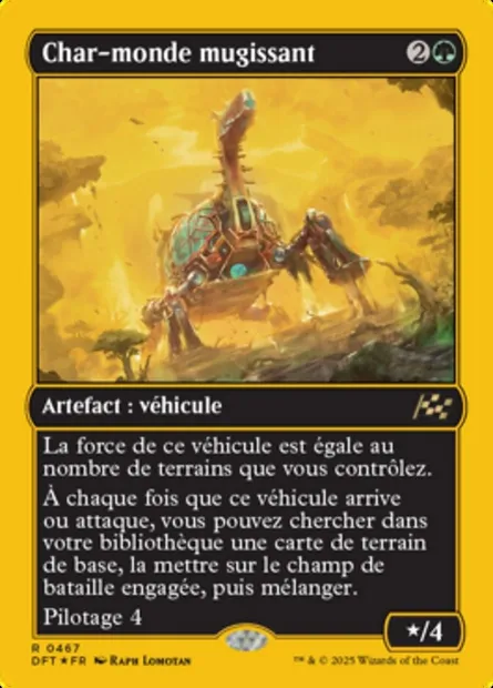 Char-monde mugissant, carte Magic DFT 467 — extension Aetherdrift