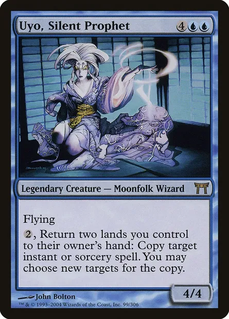Uyo, prophétesse silencieuse, carte Magic CHK 99 — extension Guerriers de Kamigawa