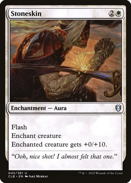Stoneskin, Magic card CLB 45 — Commander Legends: Battle for Baldur's Gate set
