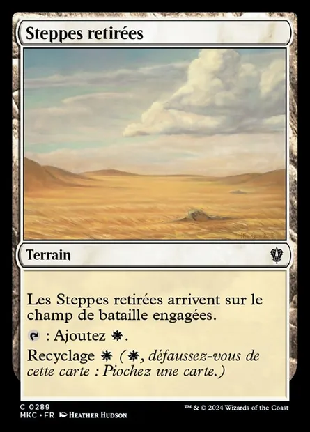 Steppes retirées, carte Magic MKC 289 — extension Murders at Karlov Manor Commander