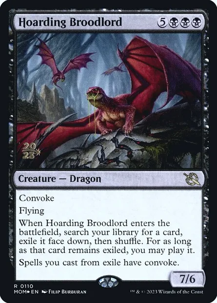 Hoarding Broodlord, Magic card PMOM 110s — March of the Machine Promos set