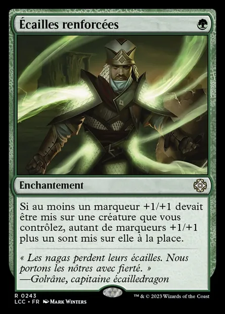 Écailles renforcées, carte Magic LCC 243 — extension The Lost Caverns of Ixalan Commander
