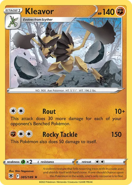 Kleavor, Pokémon card ASR 085 — Astral Radiance set