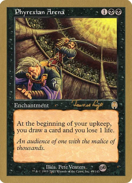 Phyrexian Arena, Magic card WC01 tvdl47sb — World Championship Decks 2001 set