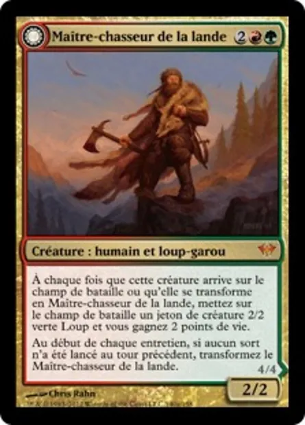Maître-chasseur de la lande // Ravageur de la lande, carte Magic DKA 140 — extension Obscure Ascension