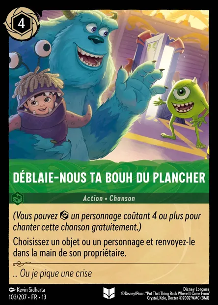 Déblaie-nous ta Bouh du plancher, carte Disney Lorcana CH13-103 — extension Invasion Epineuse!