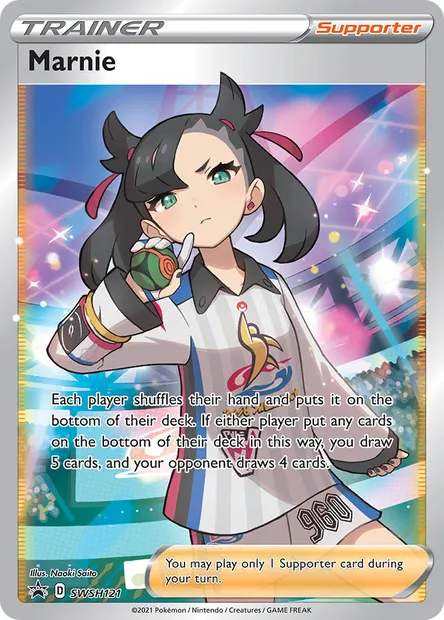 Marnie, Pokémon card SWSH 121 — SWSH Black Star Promos set