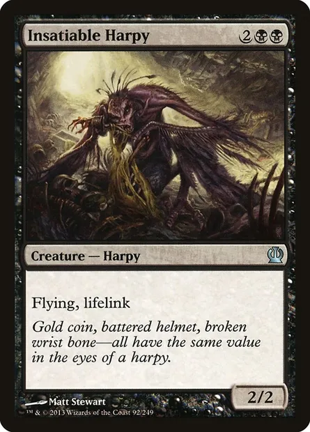 Insatiable Harpy, Magic card THS 92 — Theros set