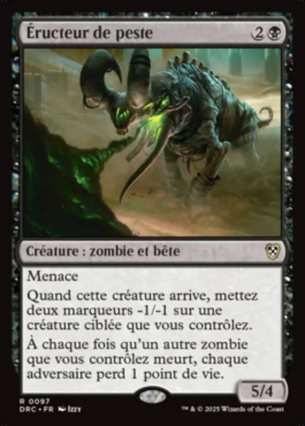 Éructeur de peste, carte Magic DRC 97 — extension Aetherdrift Commander
