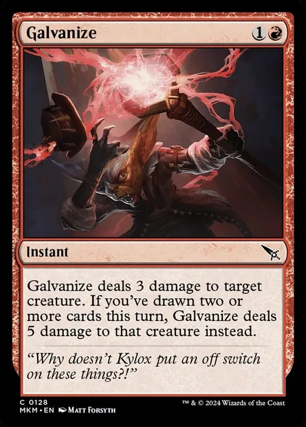 Galvanize, Magic card MKM 128 — Murders at Karlov Manor set