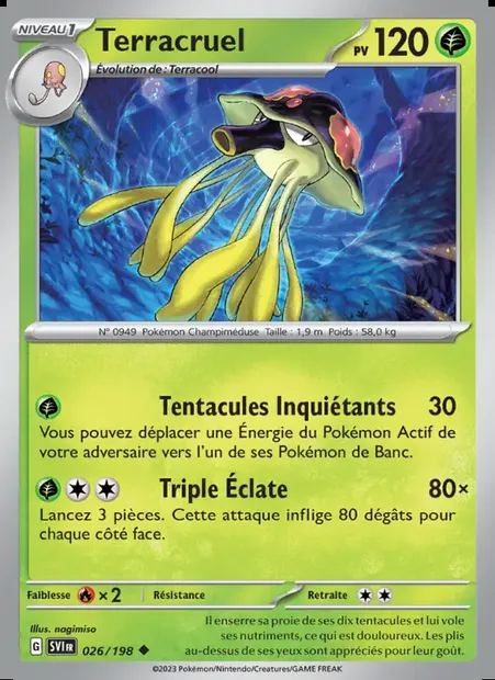 Terracruel, carte Pokémon SVI 026 — extension Écarlate et Violet